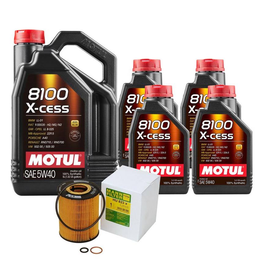 BMW Engine Oil Change Kit - Motul 11427542021 (5W-40) (X-CESS 8100)